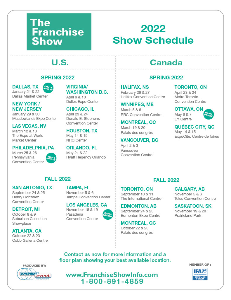 Franchise Show Schedule